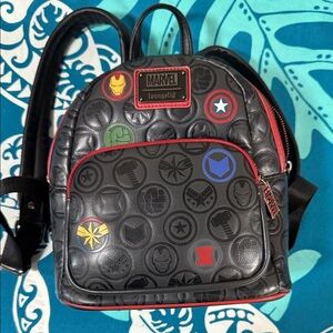 Loungefly Marvel Black and Red Backpack
